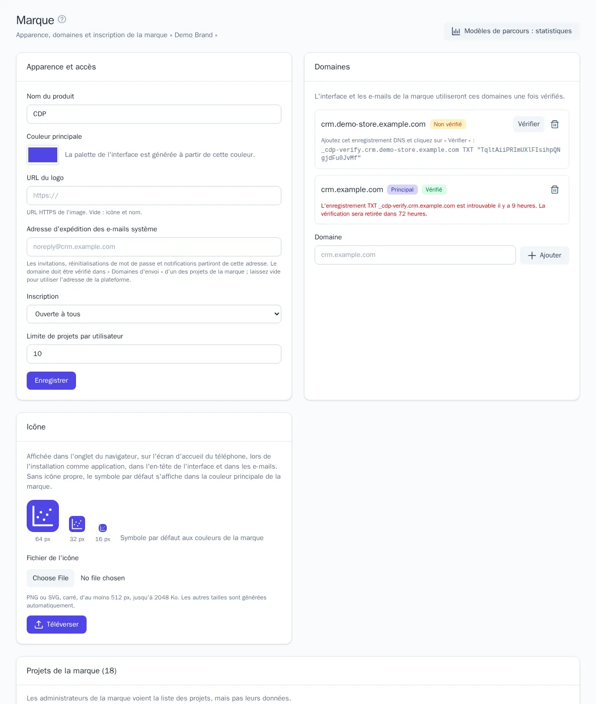 Vérification du domaine par un enregistrement TXT